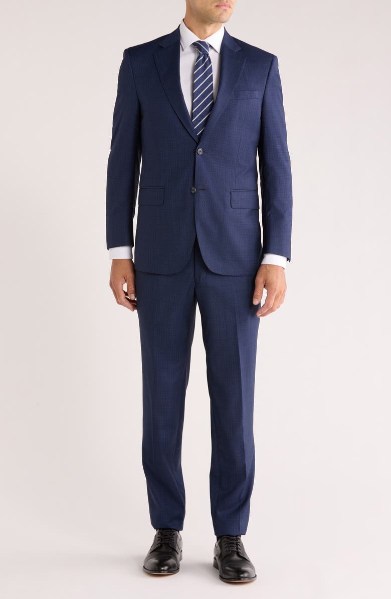 Peter Millar Flynn Classic Fit Wool Suit, Main, color, Navy