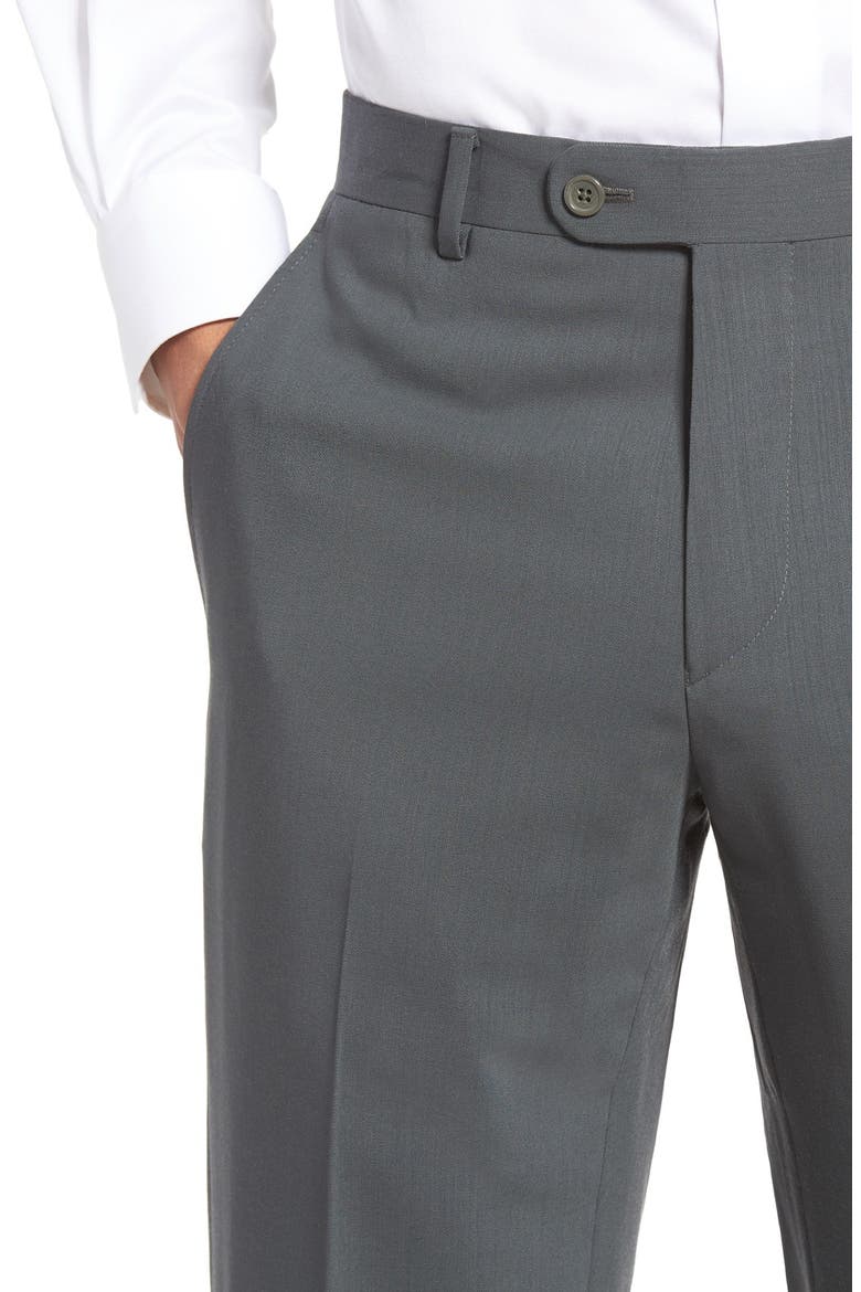 Flat Front Travel Trousers, Alternate, color, BROWN