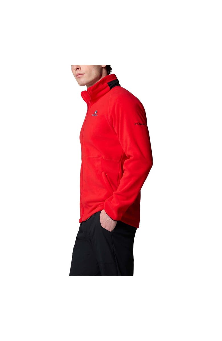Columbia Men's Columbia  Red Georgia Bulldogs Flanker IV Fleece Raglan Full-Zip Jacket, Alternate, color, 