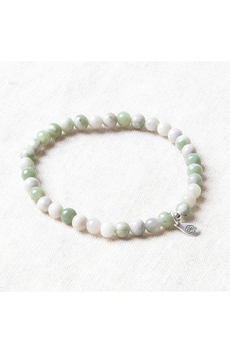 Tiny Rituals Peace Jade Energy Bracelet, Alternate, color, Light Green / Cream