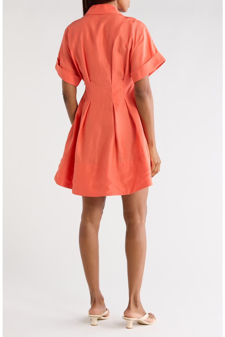 Lena Shine Shirtdress, Alternate, color, CORAL