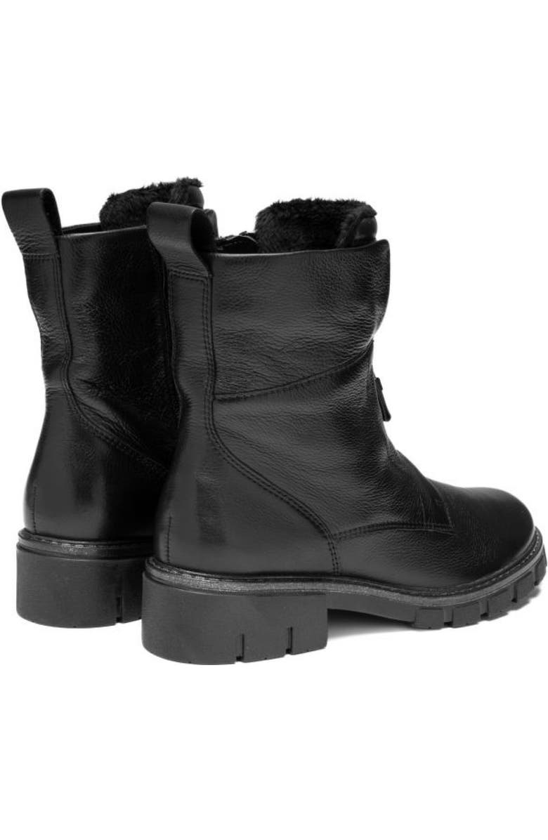 ara Deon Leather Bootie, Alternate, color, Black