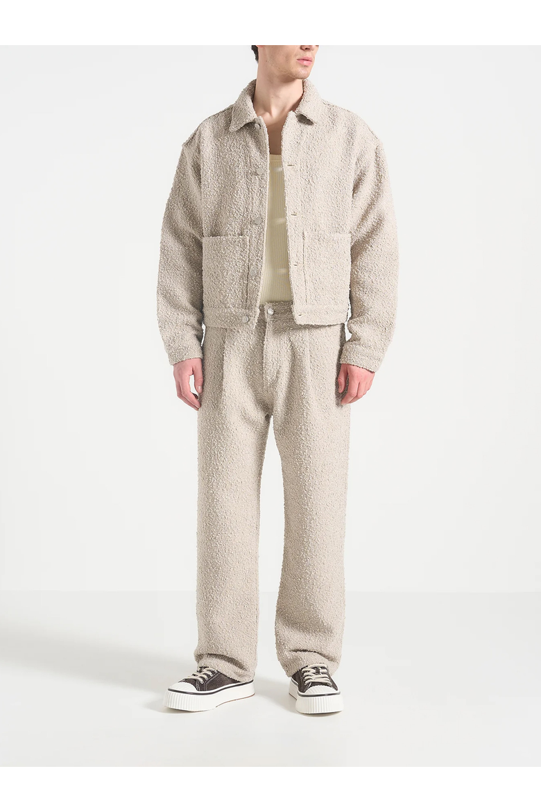 Damien Textured Boucle Jacket With Back Detail, Main, color, Beige