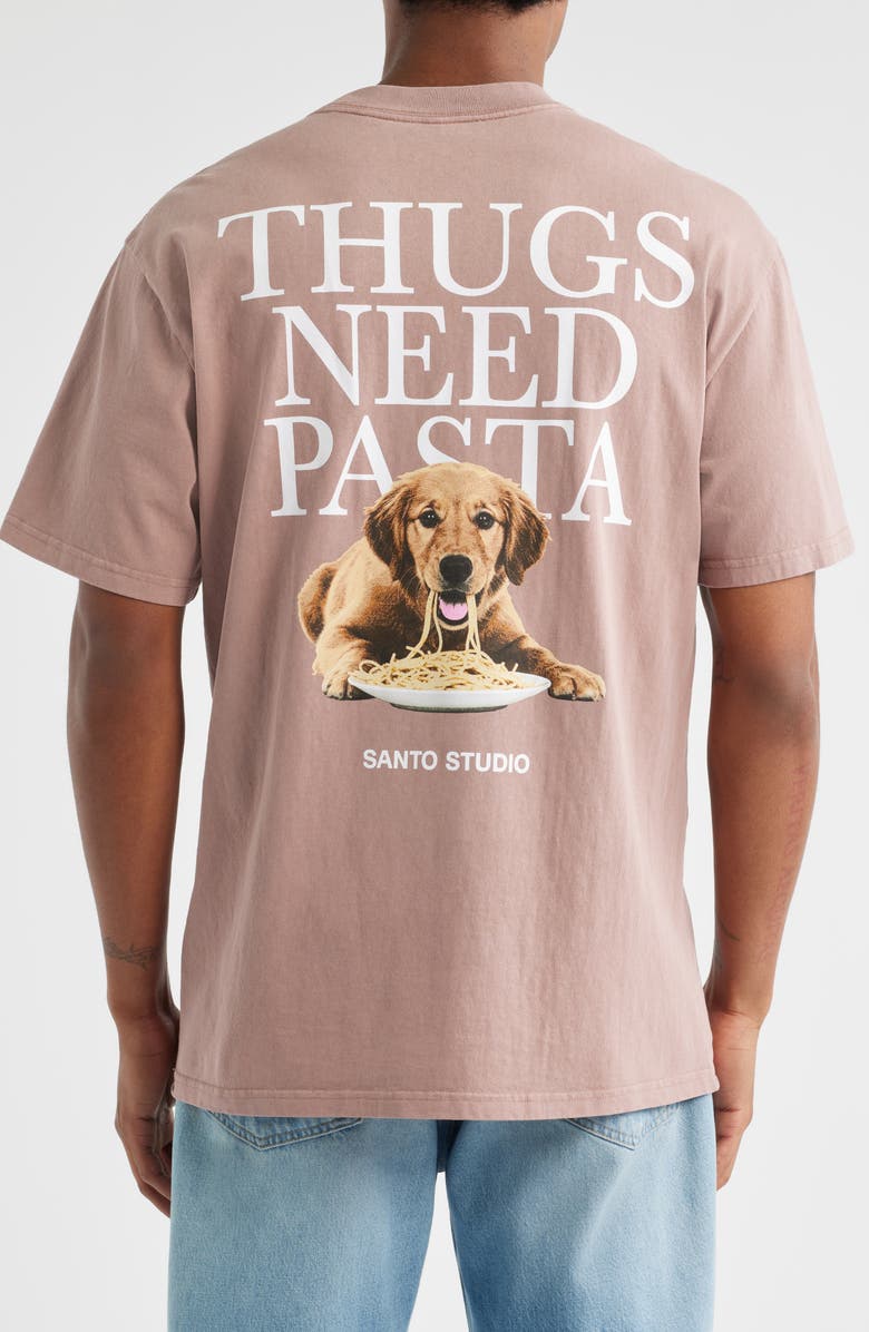 SANTO STUDIO Thugs Need Pasta Graphic T-Shirt, Alternate, color, 