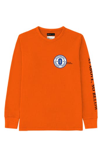 Purple Brand Signs & Wonders Long Sleeve Waffle Knit T-shirt In Orange