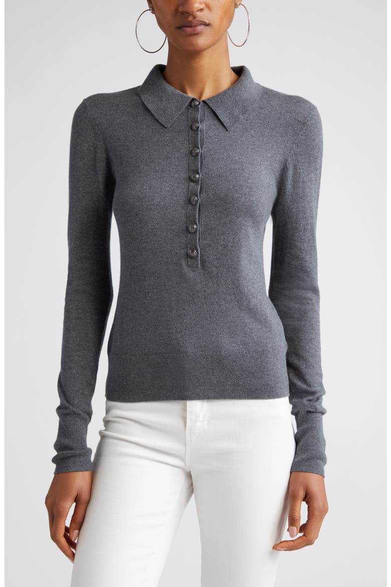 Sterling Collar Sweater, Main, color, GREY/GUNMETAL