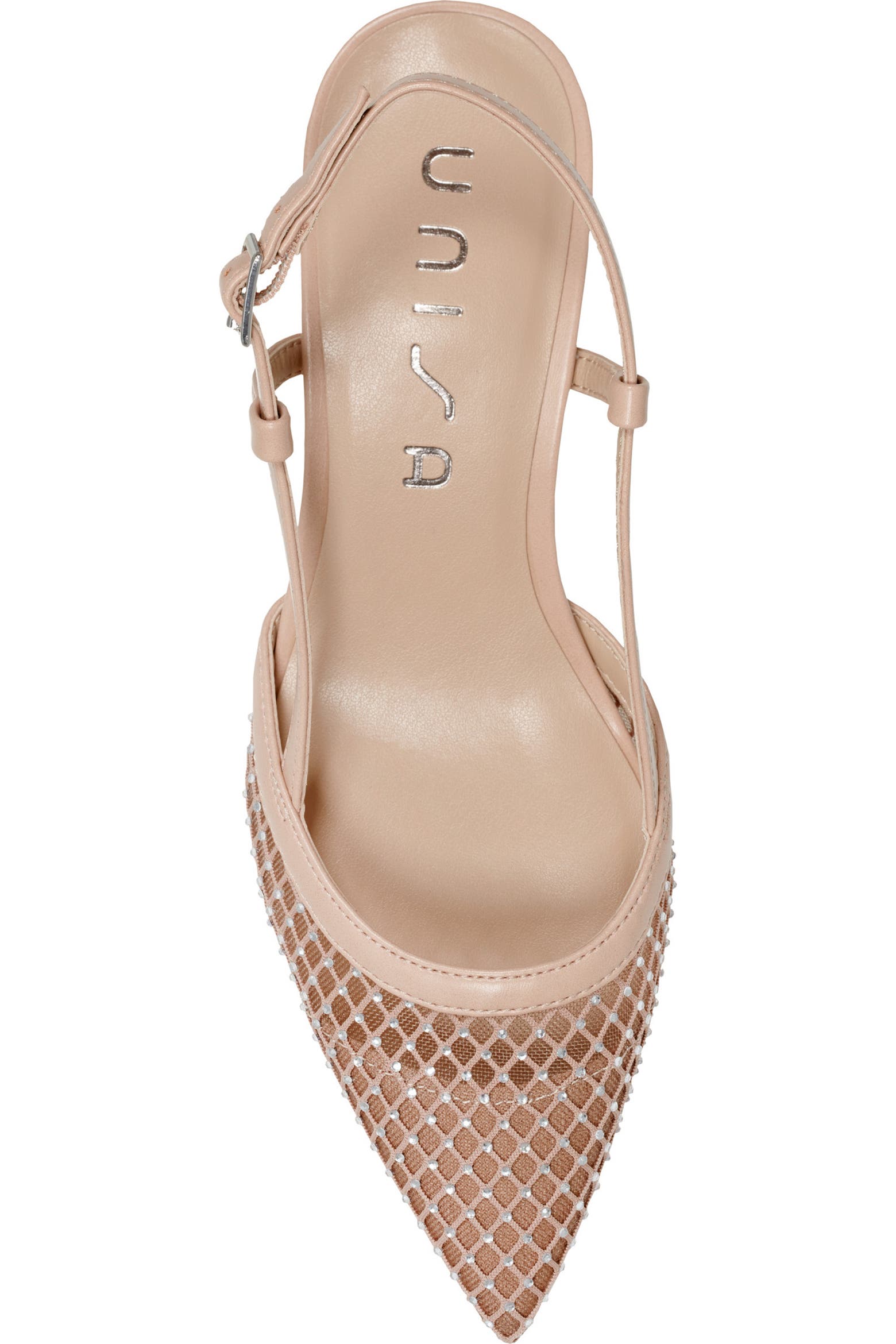 Ab Rhinestone Trim UNISA Rhinestone Mesh Slingback Pump (Women) | Nordstromrack