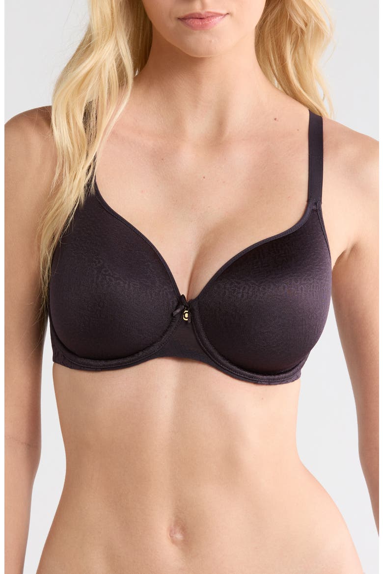 Norah Comfort Spacer Minimizer T-Shirt Bra, Main, color, INK