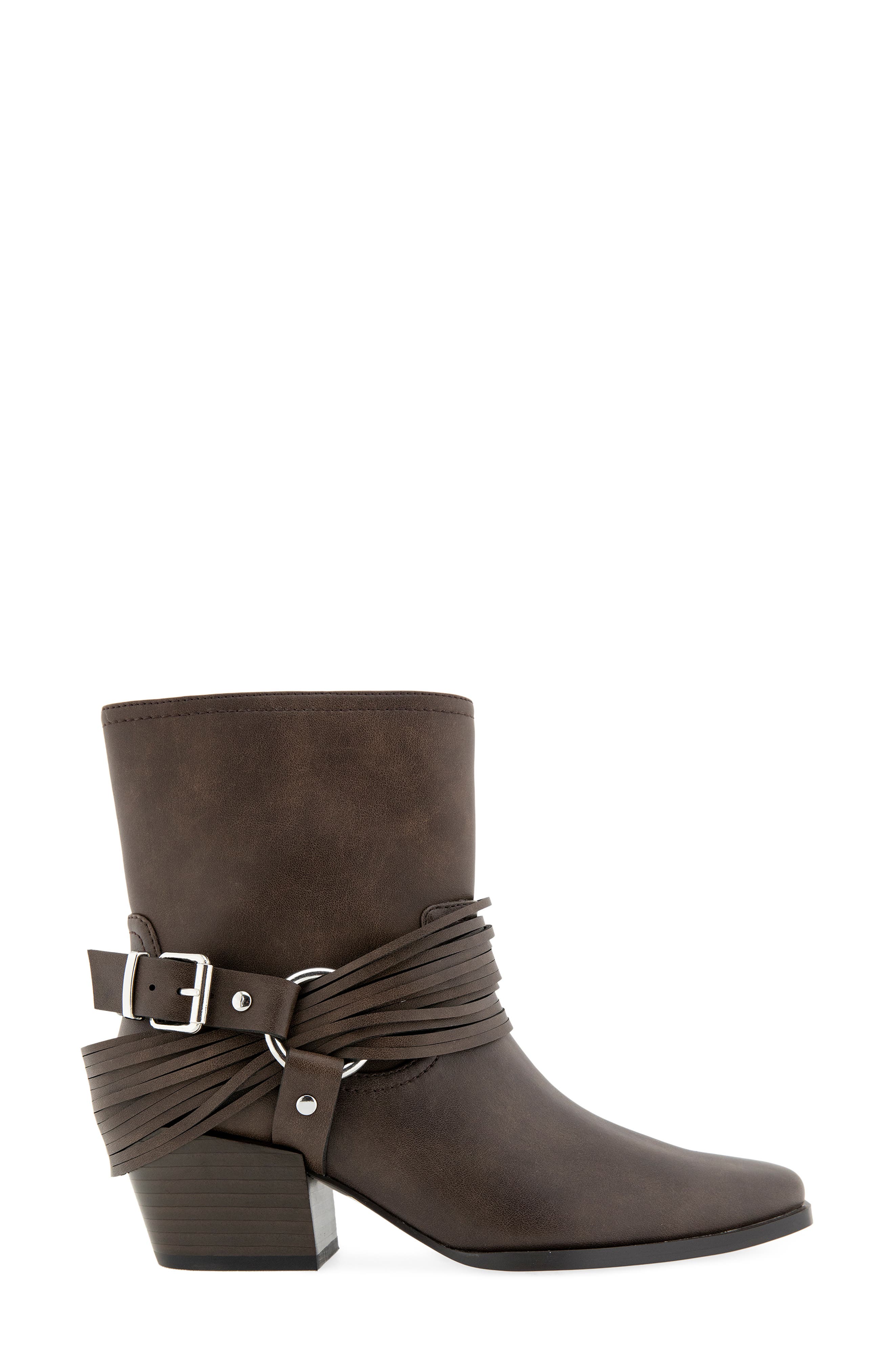 Molly Harne Faux Leather Bootie, Alternate, color, DARK BROWN