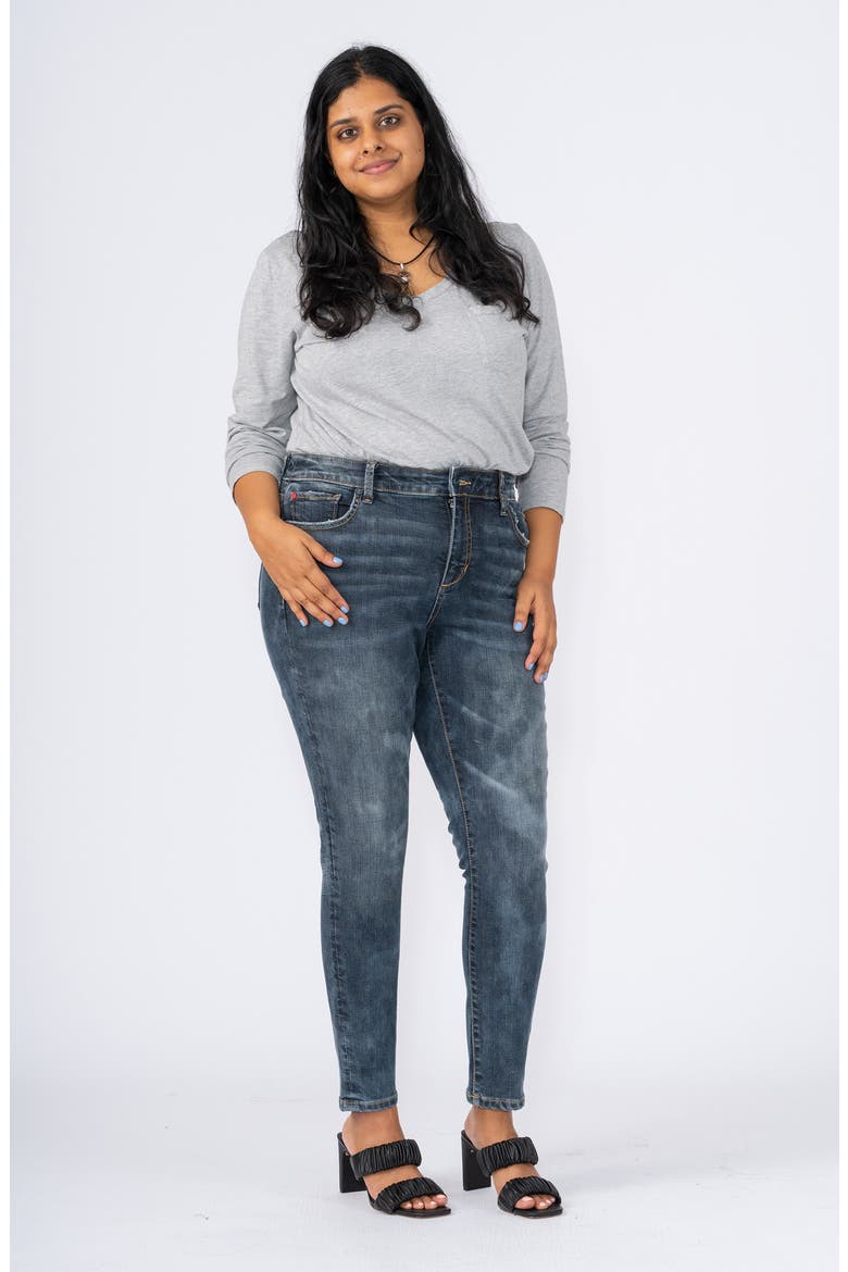 High Waist Ankle Skinny Jeans, Alternate, color, EMORY