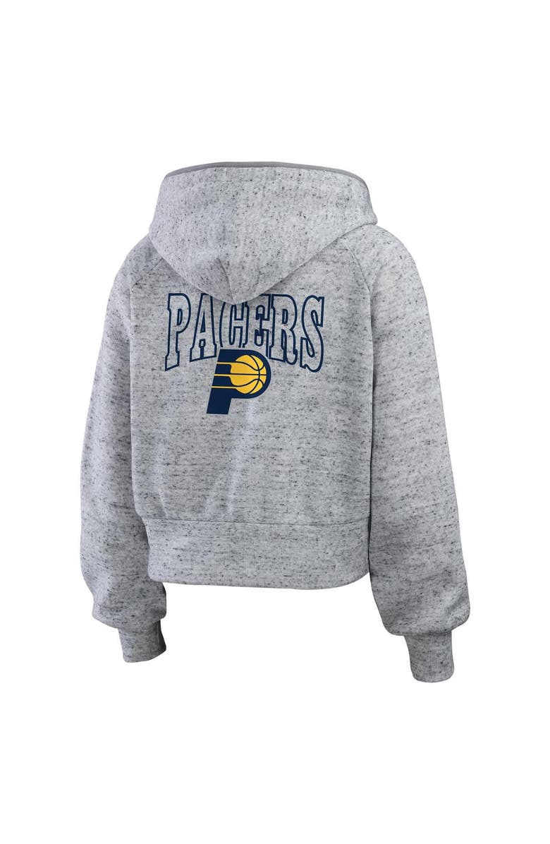 WEAR by Erin Andrews Women's WEAR by Erin Andrews Heather Gray Indiana Pacers Speckled Radiator Full-Zip Hoodie, Alternate, color, Heather Gray