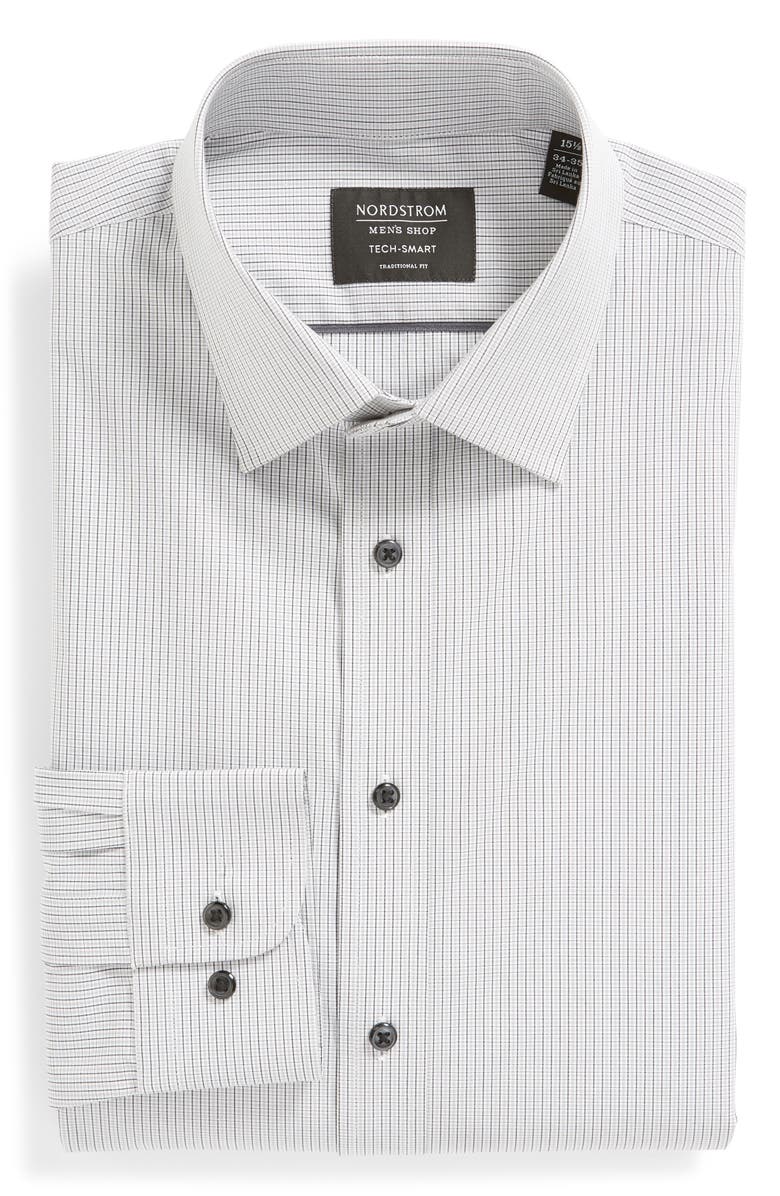 NORDSTROM MEN'S SHOP Tech-Smart Traditional Fit Stretch Check Dress Shirt, Alternate, color, 
