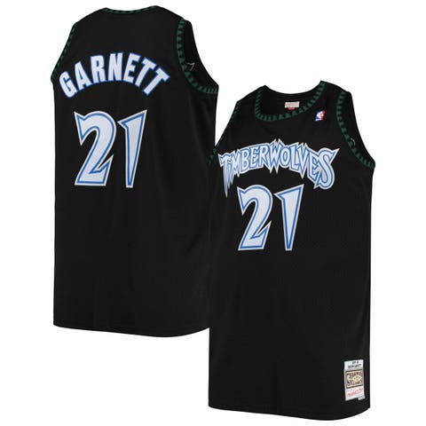 Men's Mitchell & Ness Kevin Garnett Black Minnesota Timberwolves 1997/98 Big & Tall Hardwood Classics Swingman Jersey