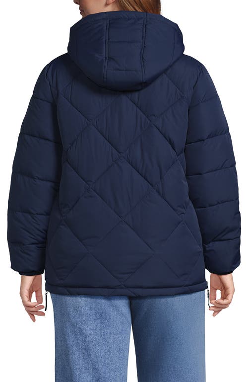 Lands' End Featherfree Insulated Diamond Quilted Jacket In Blue