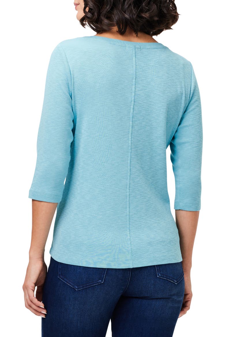 Boat Neck Cotton T-Shirt, Alternate, color, RIVER