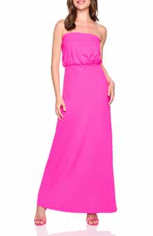 Susana Monaco Blouson Maxi Tube Dress