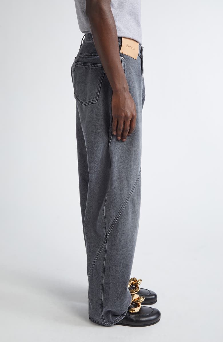 JW Anderson Twisted Workwear Jeans, Alternate, color, Grey 929