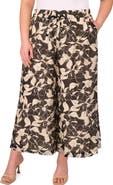 Vince Camuto Floral Wide Leg Ankle Pants