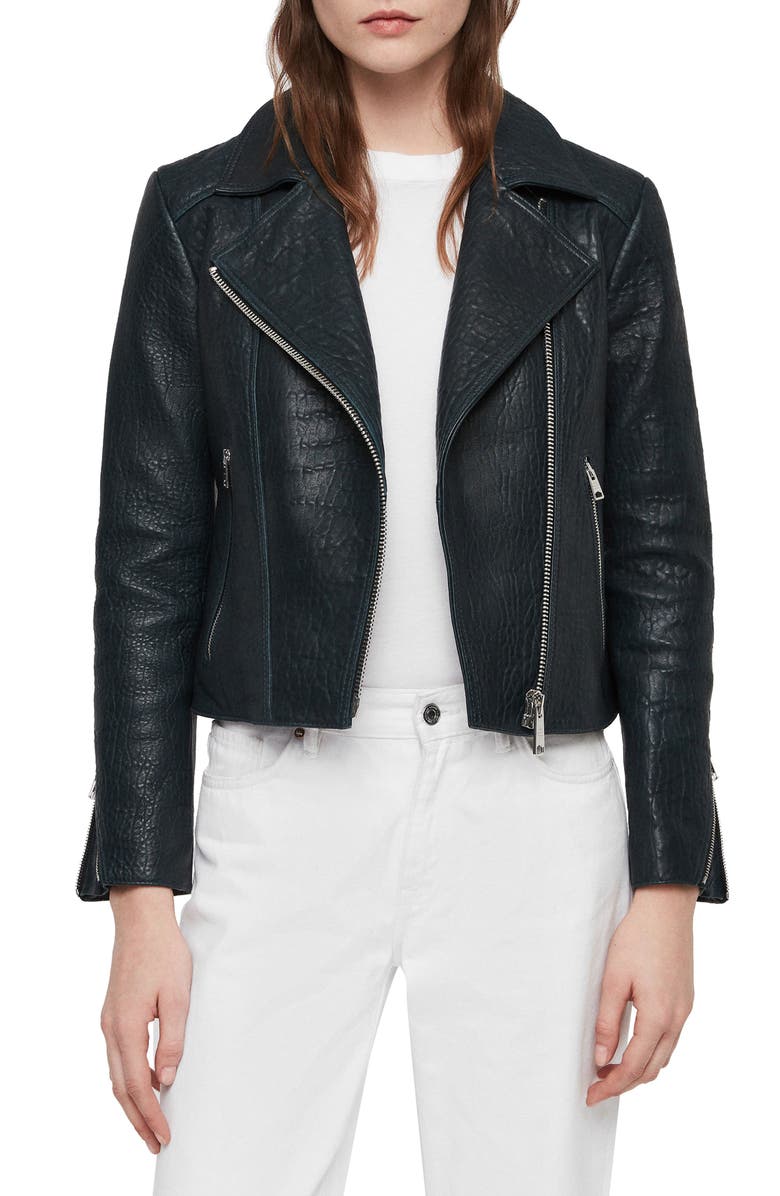 AllSaints Pataya Moto Jacket, Main, color, 