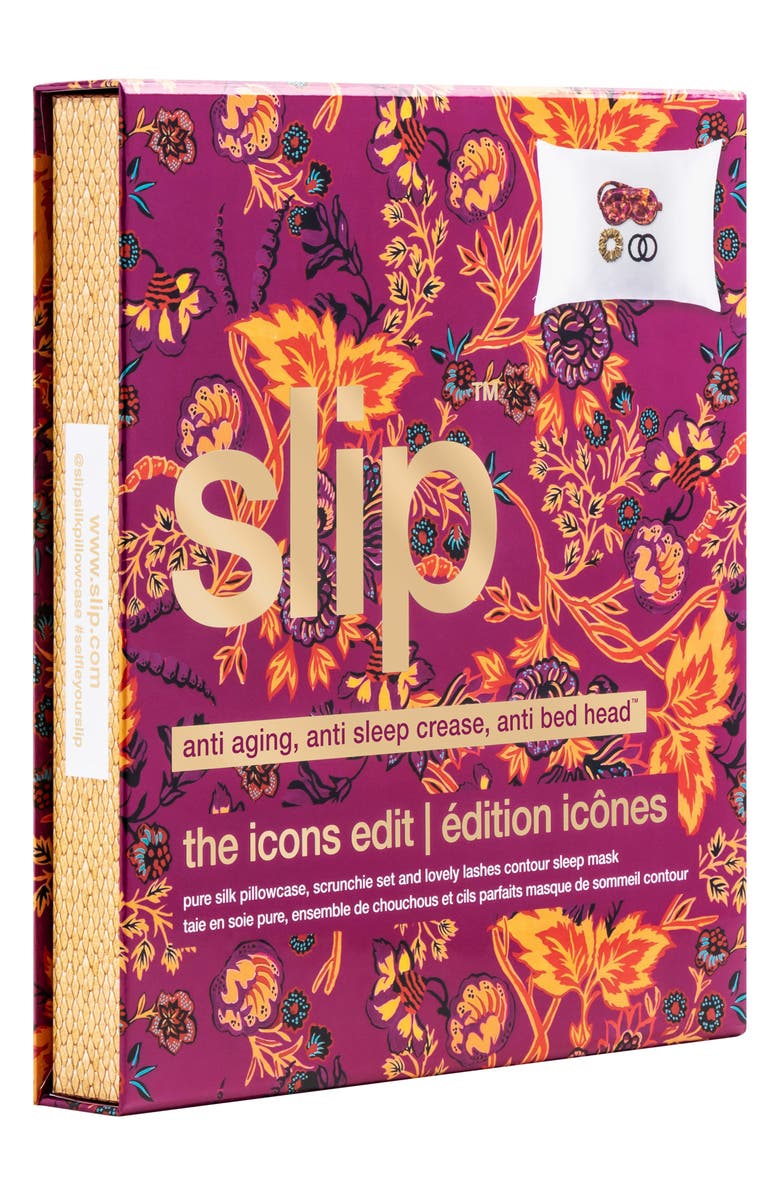 slip The Icons Edit Pillowcase, Mask & Scrunchies Set USD $170 Value, Alternate, color, Blossom Nights