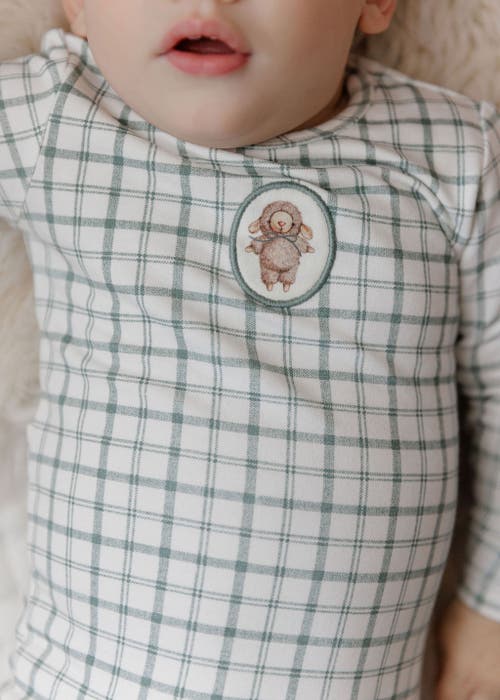 Ely's & Co. Modal French Terry Plaid Sheep Collection In Green