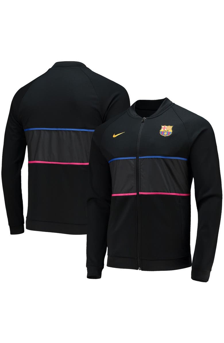 Nike Men's Nike Black Barcelona I96 Anthem Raglan Full-Zip Jacket, Main, color, 