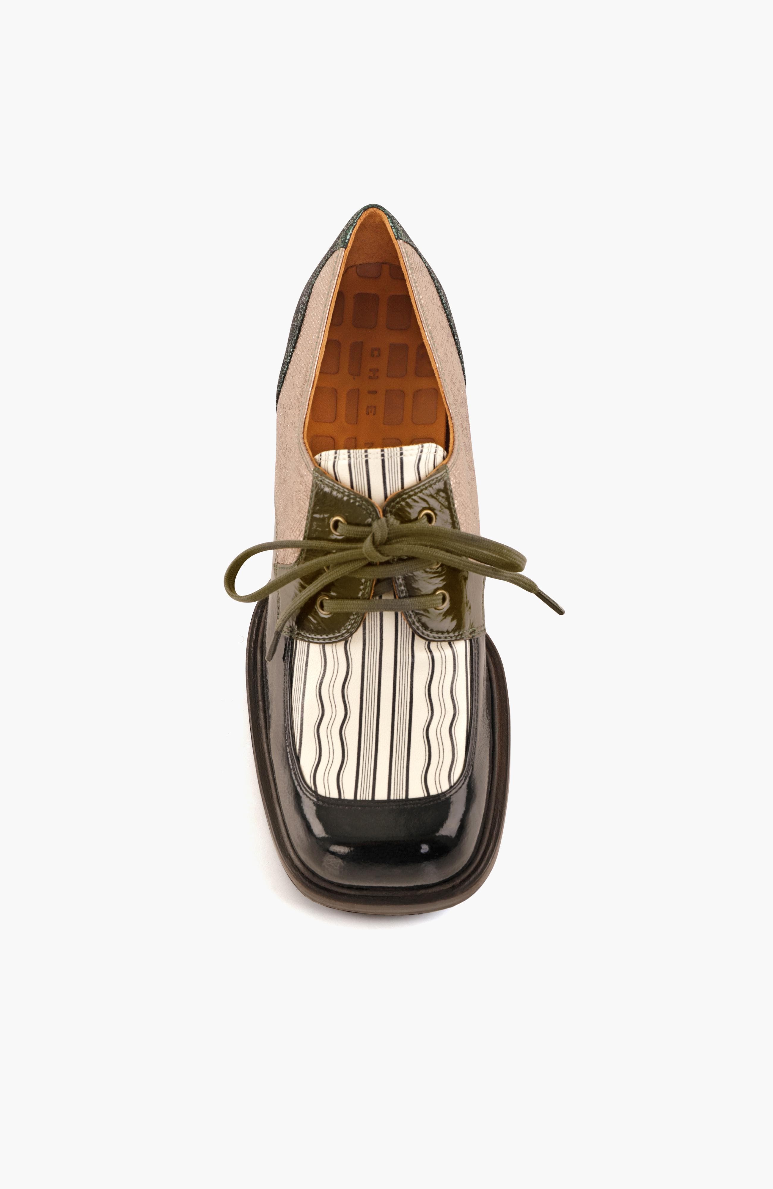 BRAIAN Metallic embossed leather Lace-Up Pump, Alternate, color, Copper