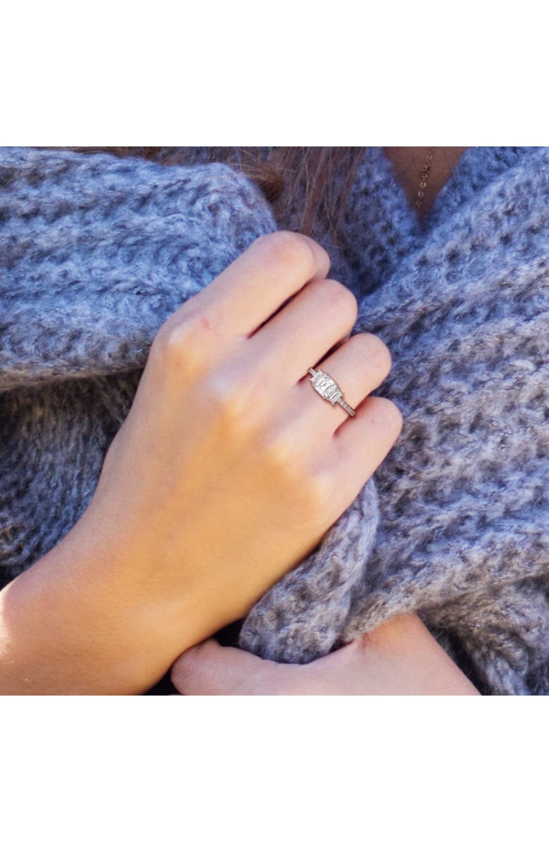 Julianna B. 1-1/3CT DEW Moissanite 3-Stone Ring, Alternate, color, Sterling Silver