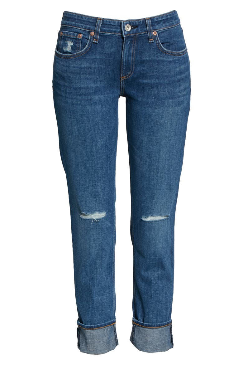 Dre Ripped Slim Boyfriend Jeans, Alternate, color, MISSION CI