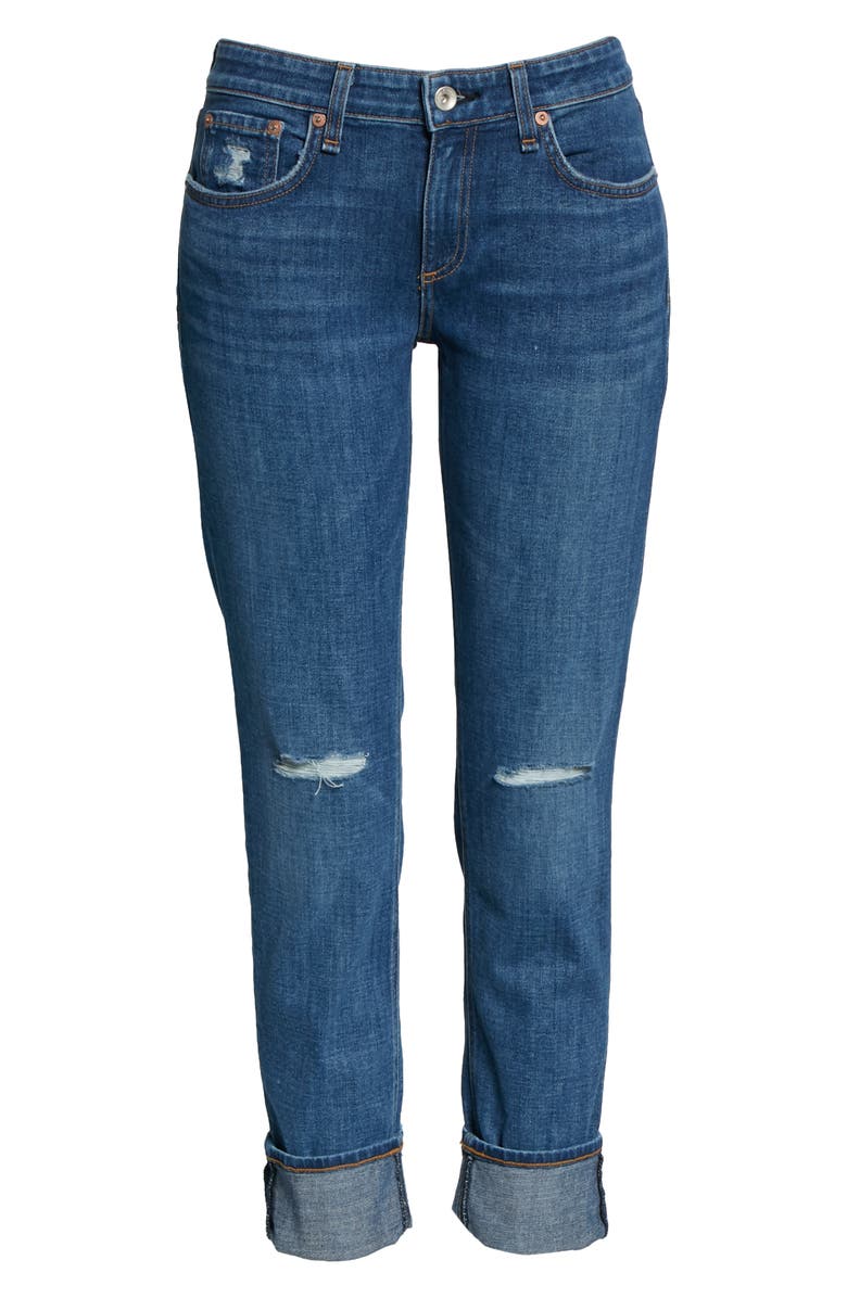 rag & bone Dre Ripped Slim Boyfriend Jeans, Alternate, color, 