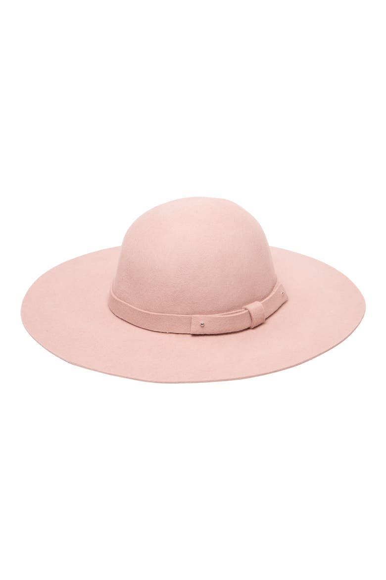Packable Wool Felt Hat, Main, color, BLUSH