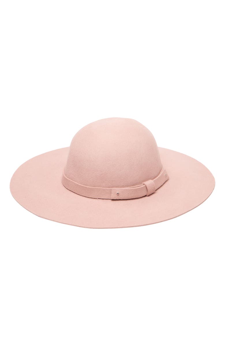 San Diego Hat Packable Wool Felt Hat, Main, color, Blush