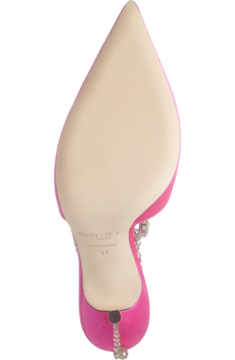 Jimmy Choo Saeda Crystal Ankle Strap Pointed Toe Pump, Alternate, color,