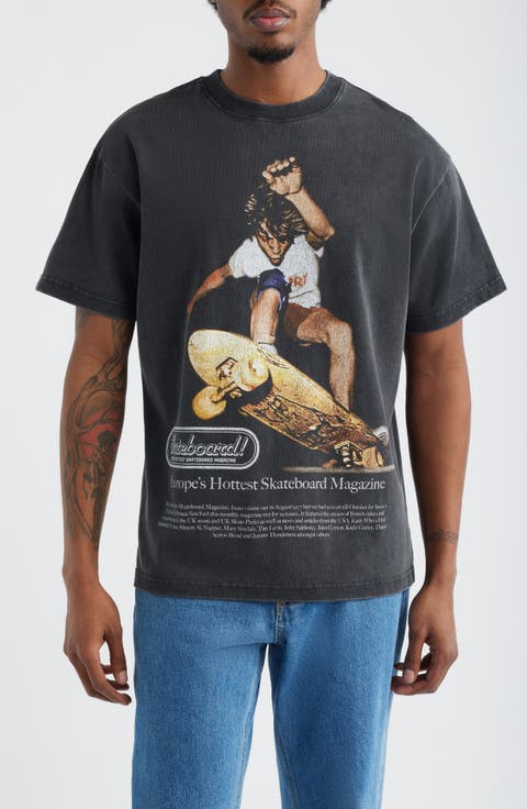 Skateboard Magazine Graphic Cotton T-Shirt