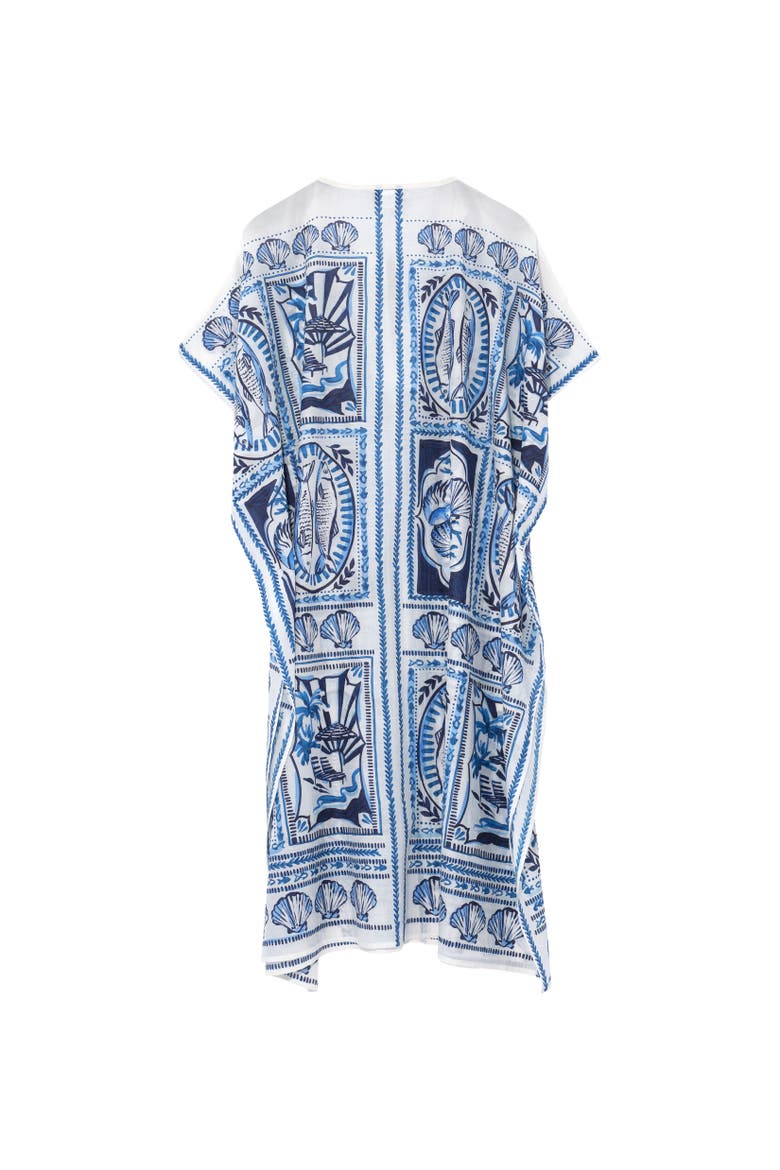 Montauk Tile Caftan, Alternate, color, Ultramarine