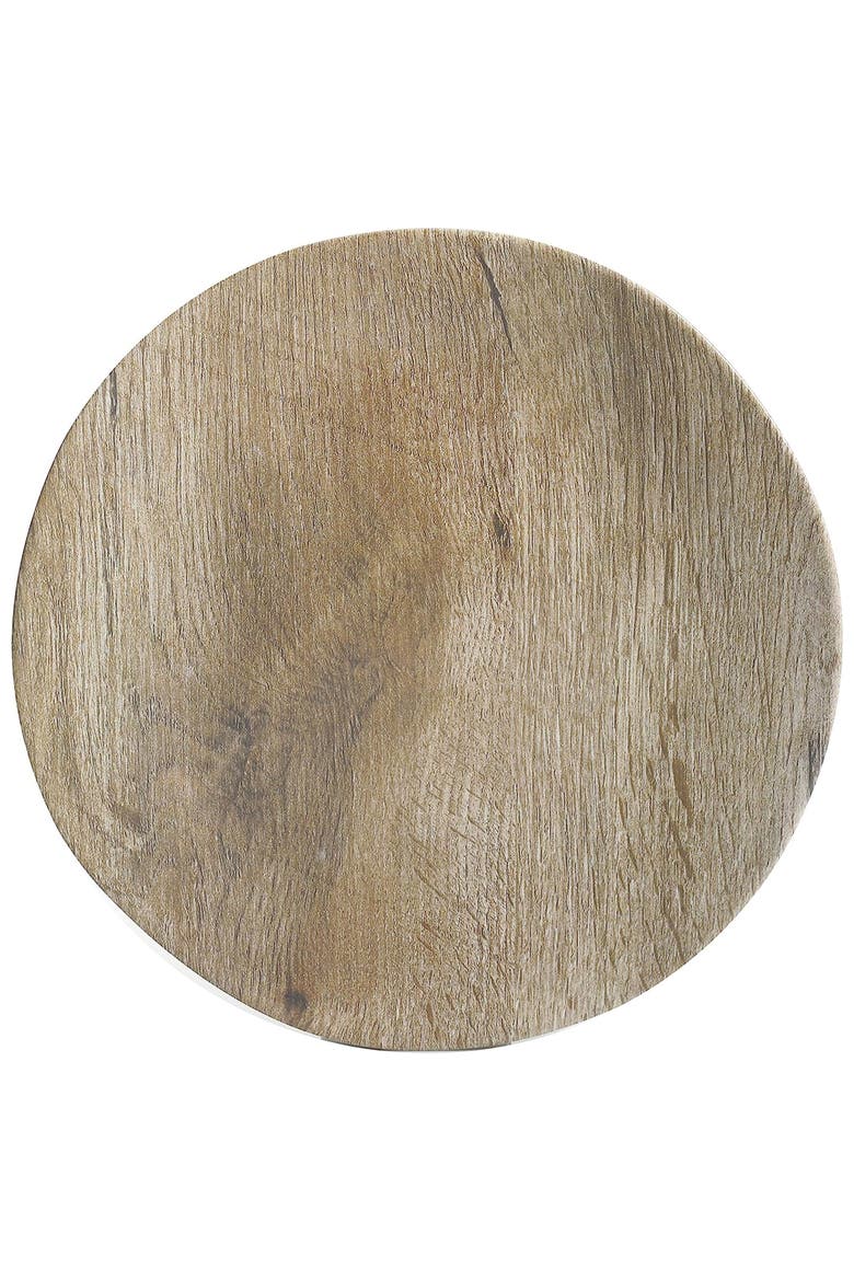 Woodlands 16 Piece Melamine Wood Grain Decal Dinnerware Set, Alternate, color, Brown