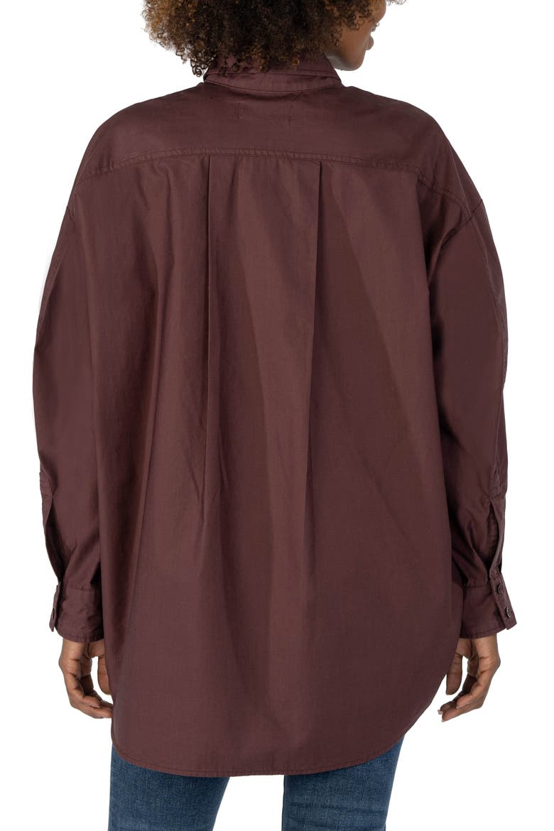 Tyra Oversize Tunic Shirt, Alternate, color, RAISIN