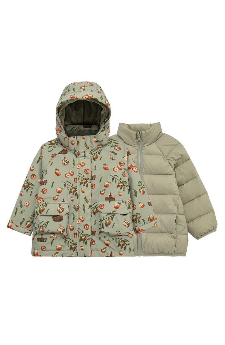 Milkbarn Three in One Jacket, Main, color, Apple Orchard