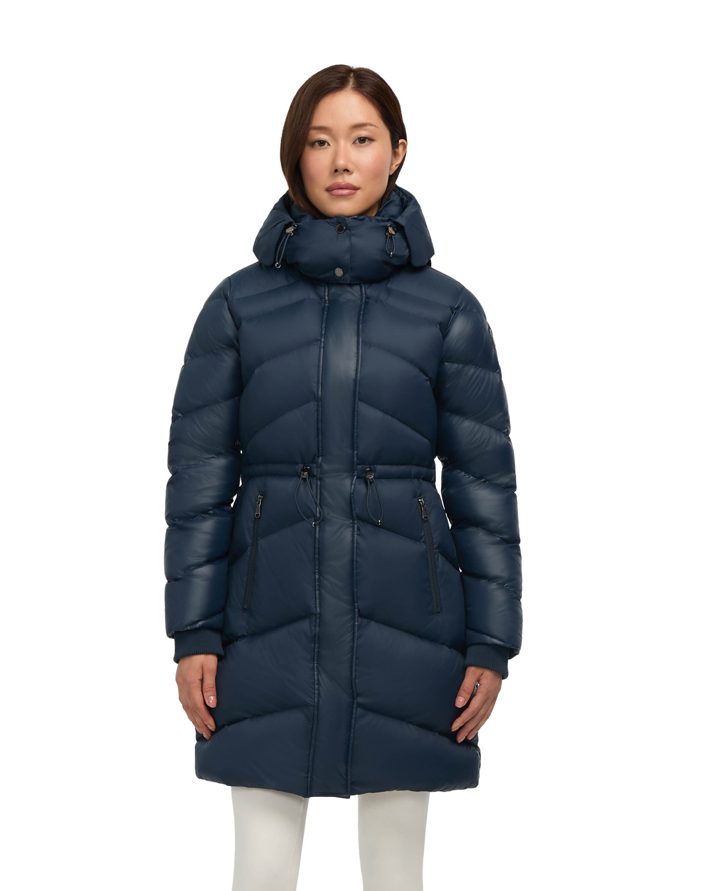 Saturn Mid-Length Quilted Puffer with Removable Hood - image 3