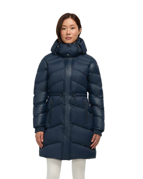 Saturn Mid-Length Quilted Puffer with Removable Hood