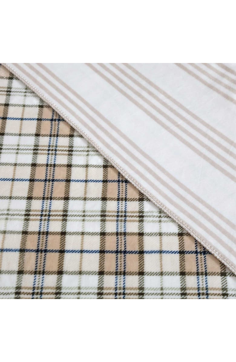 Nautica Southgale Plaid Throw Blanket, Main, color, Sea Wheat/ Fern Green