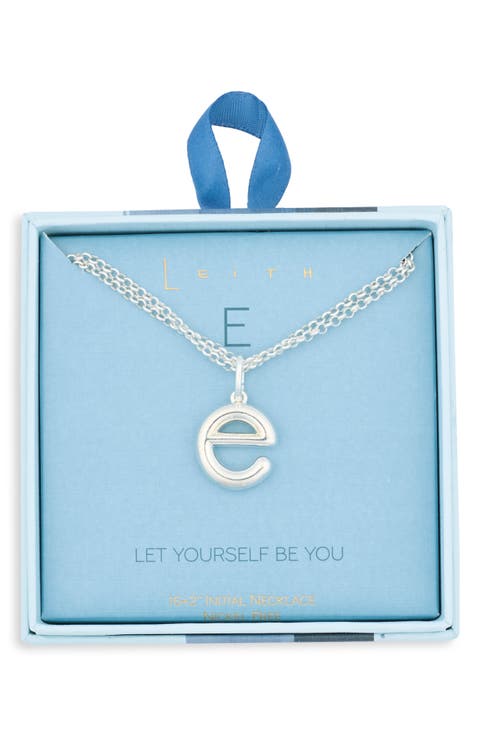 Lowercase Initial Bubble Pendant Necklace