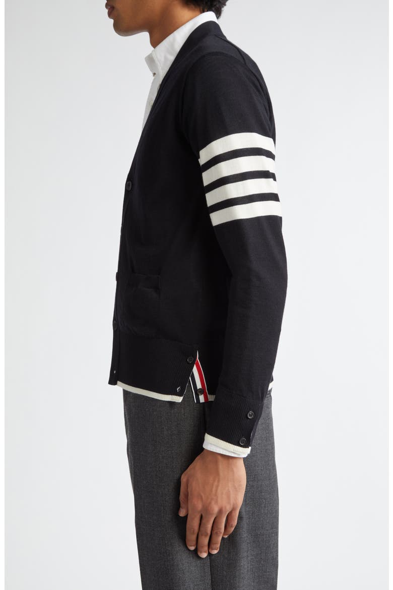 Virgin Wool Cardigan, Alternate, color, BLACK