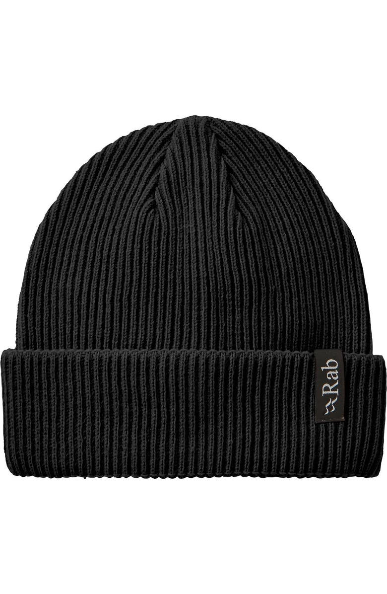 Rab Perimeter Rolled Beanie, Main, color, Black