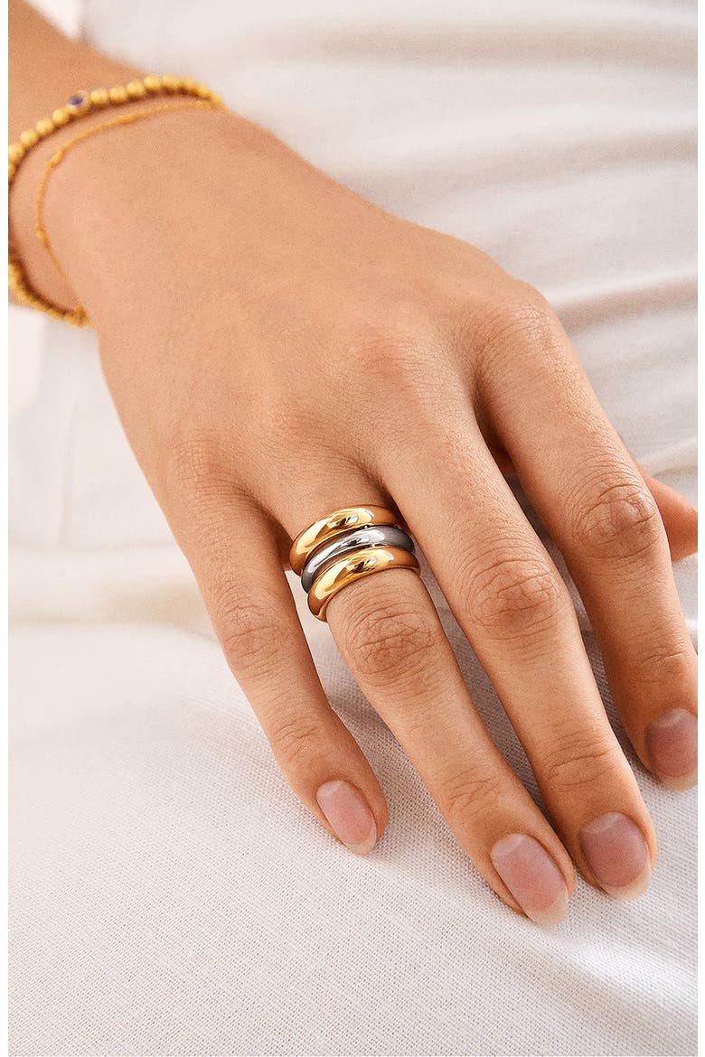 Moxie Two-Tone Ring, Alternate, color, GOLD/SILVER