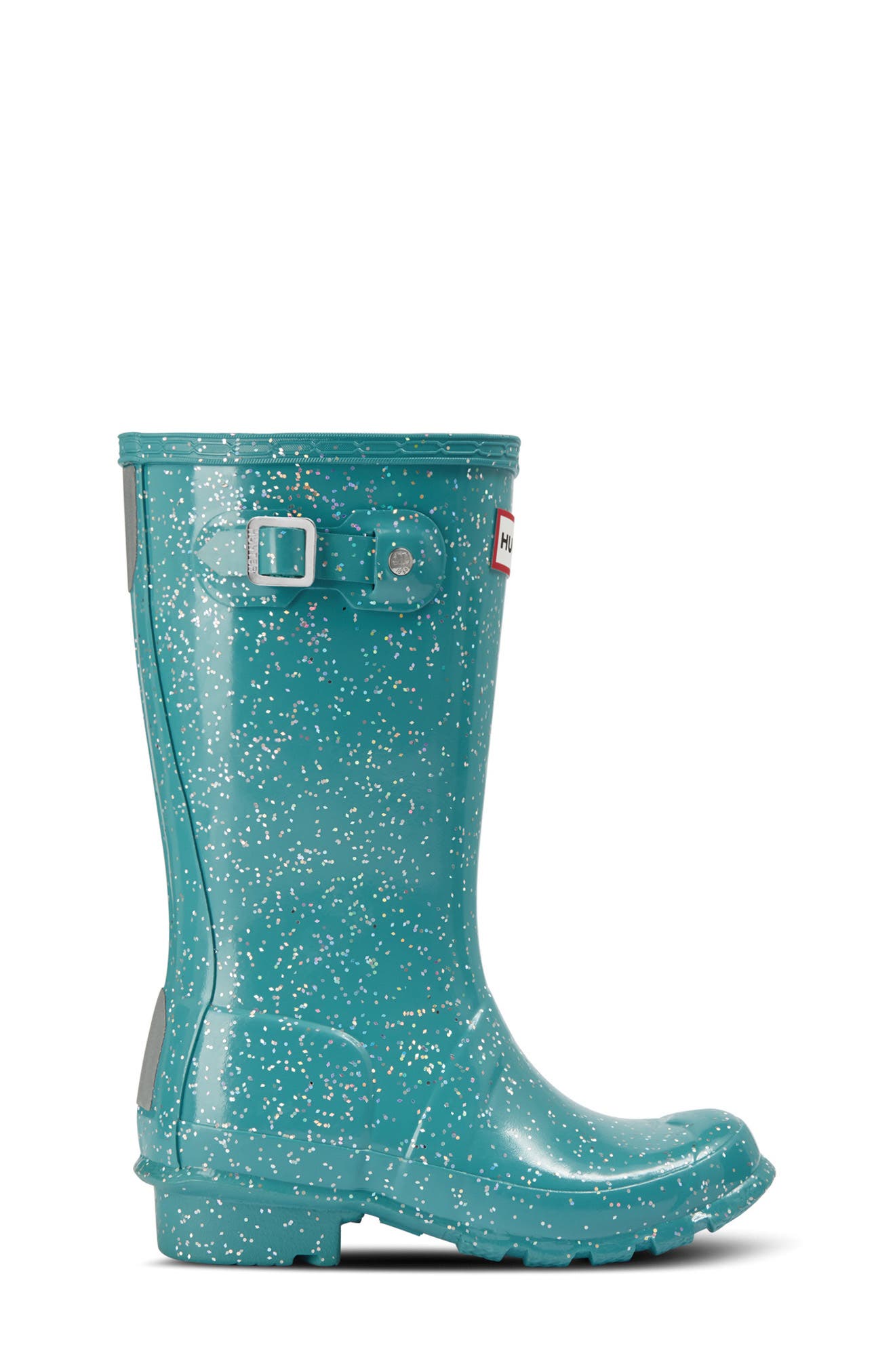 Kids' Original Giant Glitter Waterproof Rain Boot, Alternate, color, BLUE SPRUCE
