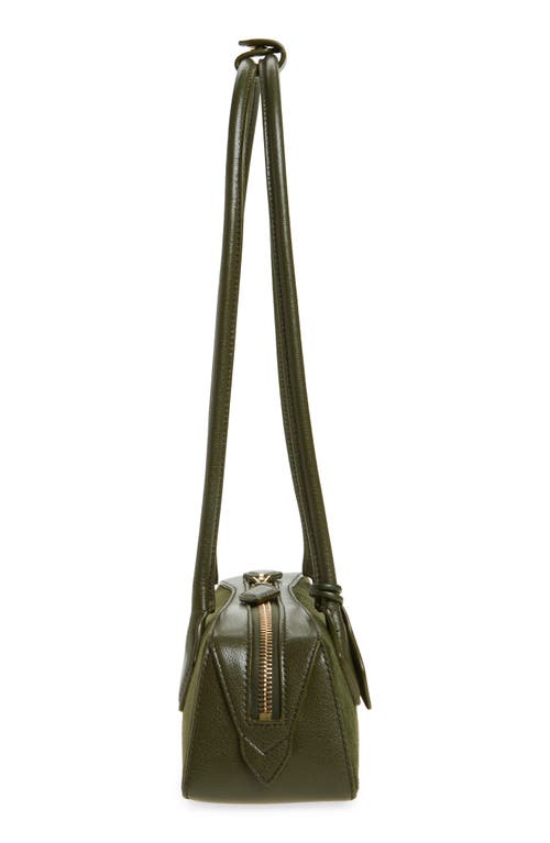 Alaïa Small Le Teckel Suede East/west Shoulder Bag In Green