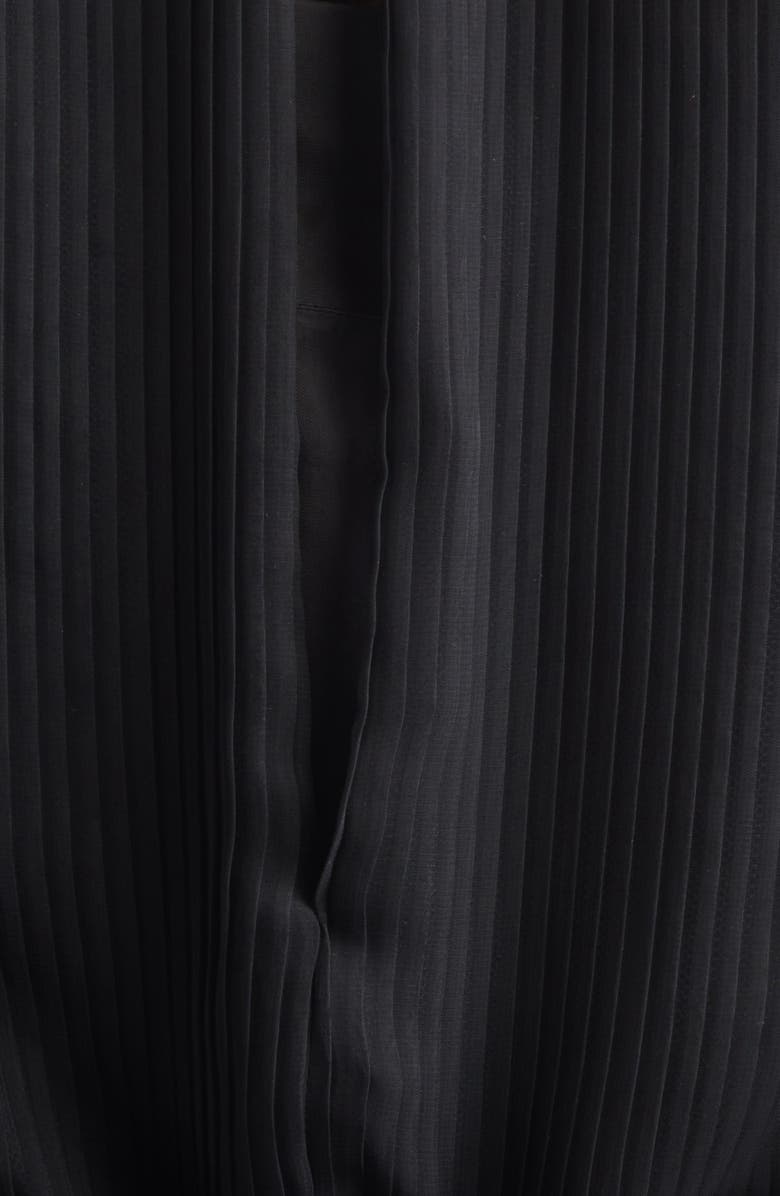 Sacai Suiting X Satin Dress, Alternate, color, Black