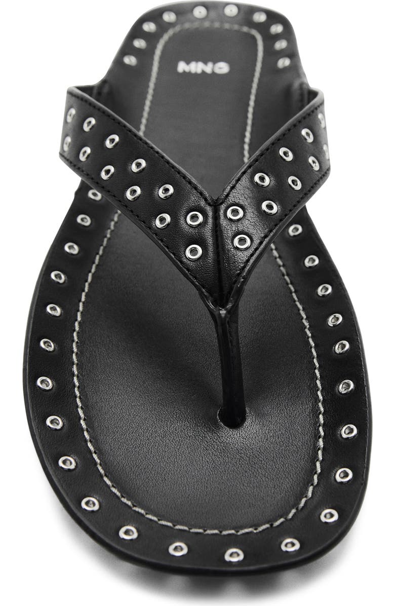 MANGO Grommet Flip Flop, Alternate, color, Black