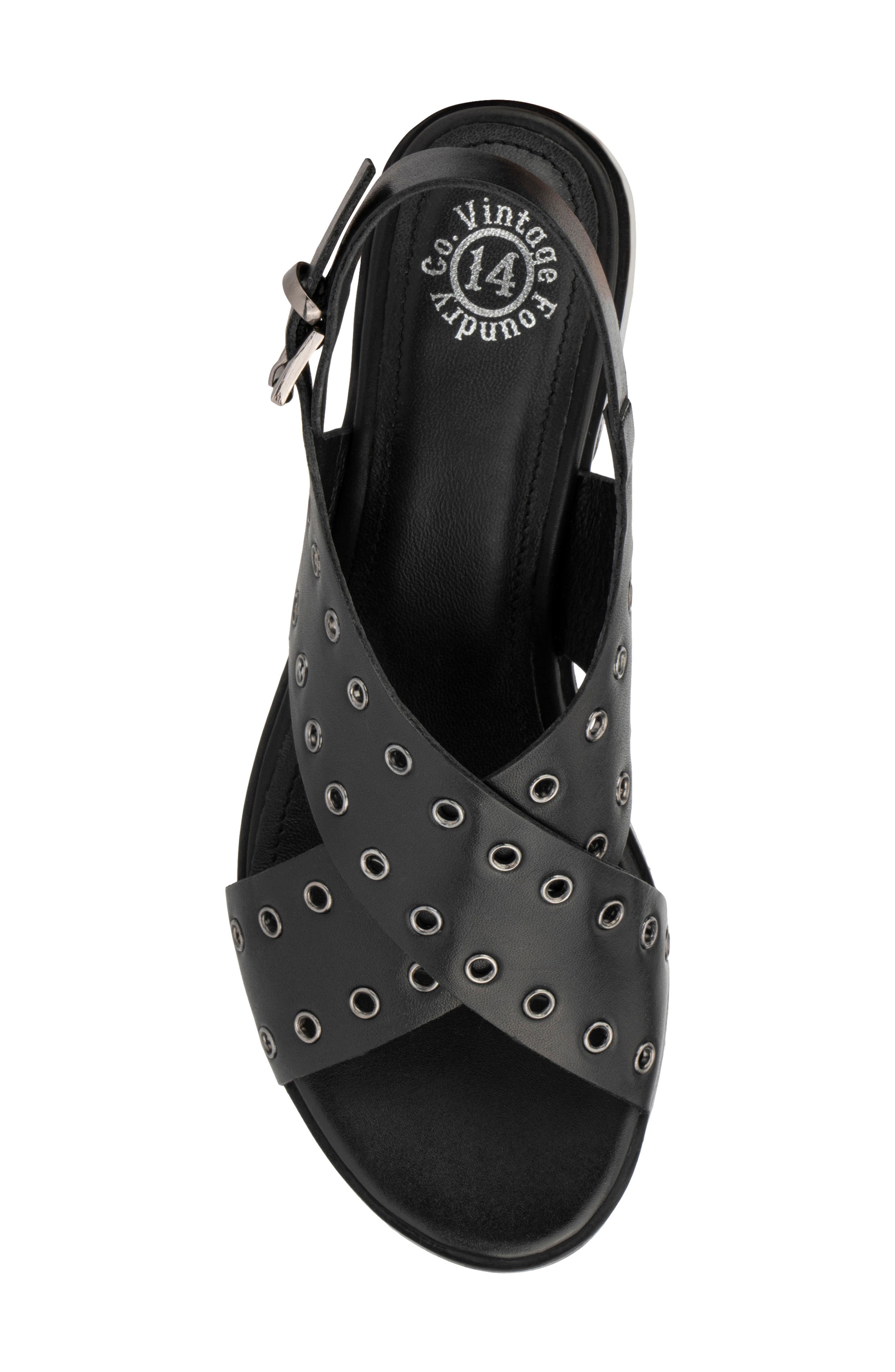 VINTAGE FOUNDRY Carmine Leather Grommet Sandal, Alternate, color, 